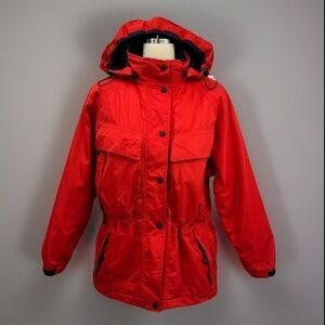 EDDIE BAUER red ski jacket hooded sz s women
